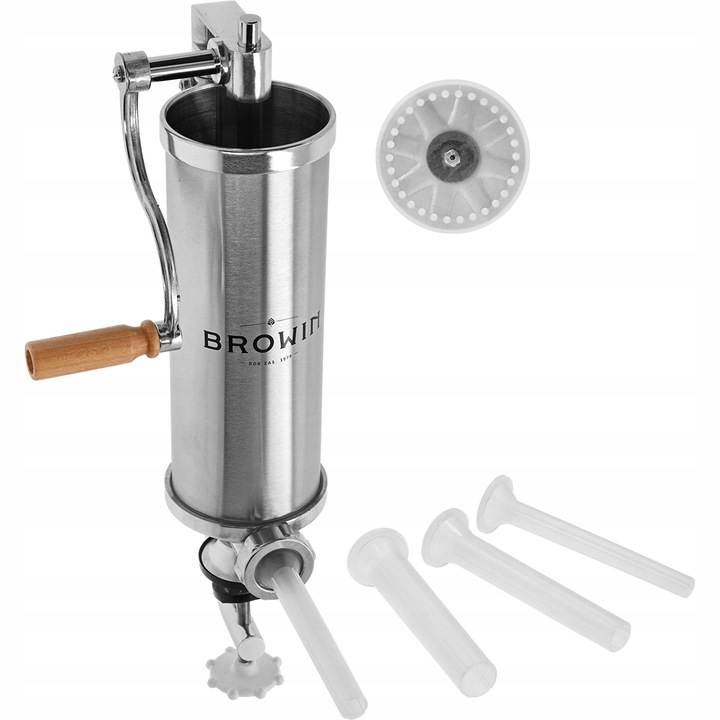 PIONOWA NADZIEWARKA DO KIEŁBAS BROWIN STAL NIERDZEWNA 311007 4 lejki 2,5 kg