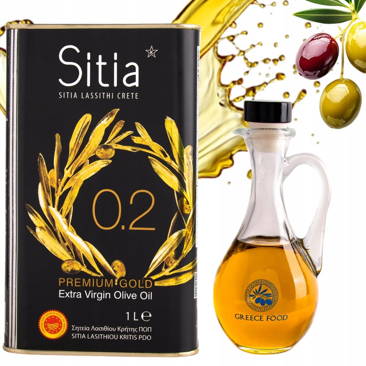 Grecka Oliwa z Oliwek Extra Virgin 1L Sitia Premium data produkcji 10/2024