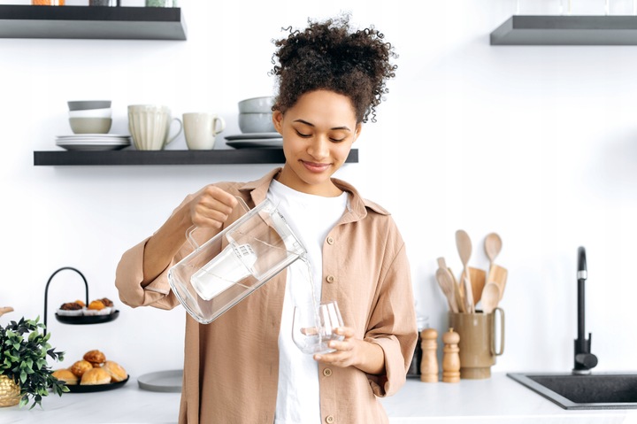 Dzbanek filtrujący szklany Aquaphor Nord 2,5l z wkładem A5 (350l), czarny