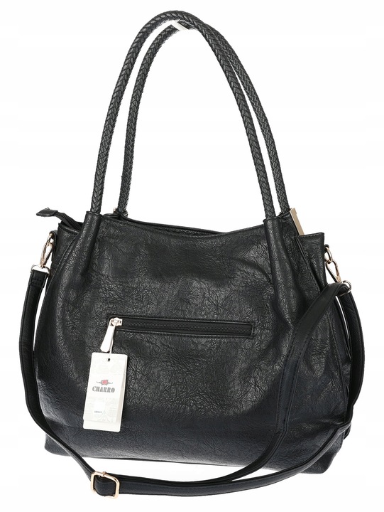 Torebka Damska Shopper Worek Pojemna Miejska Modna Torba CH7721 Czarna
