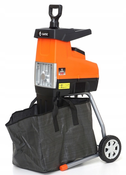 Rozdrabniacz do gałęzi GATEC, Elektryczny rębak frezowy 2800W + Kosz