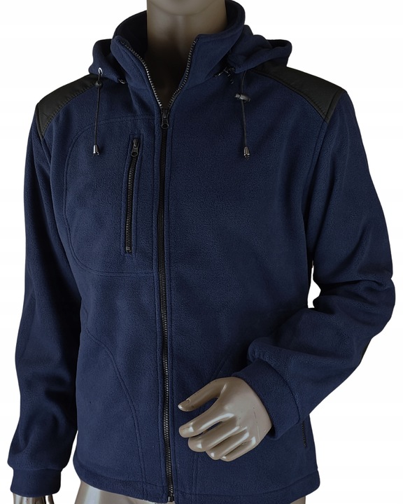 GRUBY POLAR ROBOCZY Bluza robocza POLAROWA z odpinanym KAPTUREM WZMOCNIONA