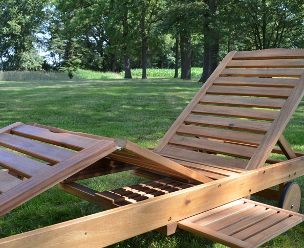 Leżak Leżanka Ogrodowy Drewniany HECHT Resort A Tropikalne Drewno Akacjowe