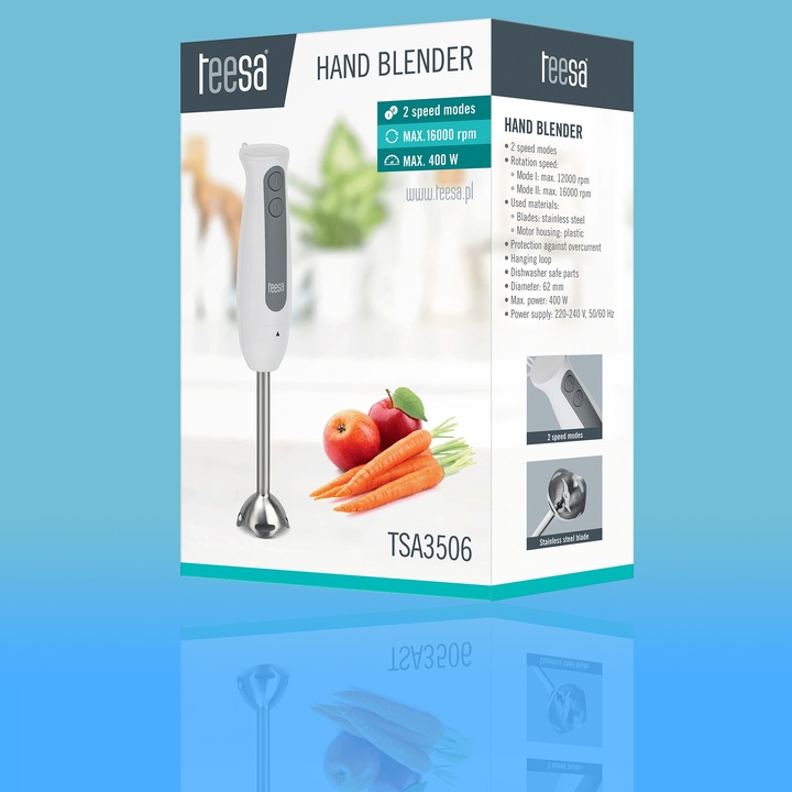 Blender ręczny TEESA TSA3506 400 W biały