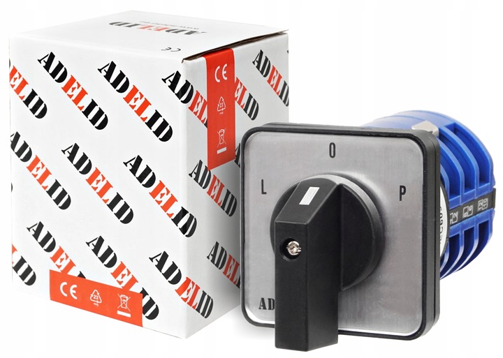 ŁĄCZNIK KRZYWKOWY L-0-P 32A 3P LEWO PRAWO TABLICOWY 3F IP65