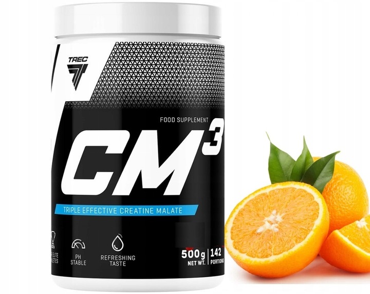 Kreatyna Trec CM3 powder 500g Pomarańcza