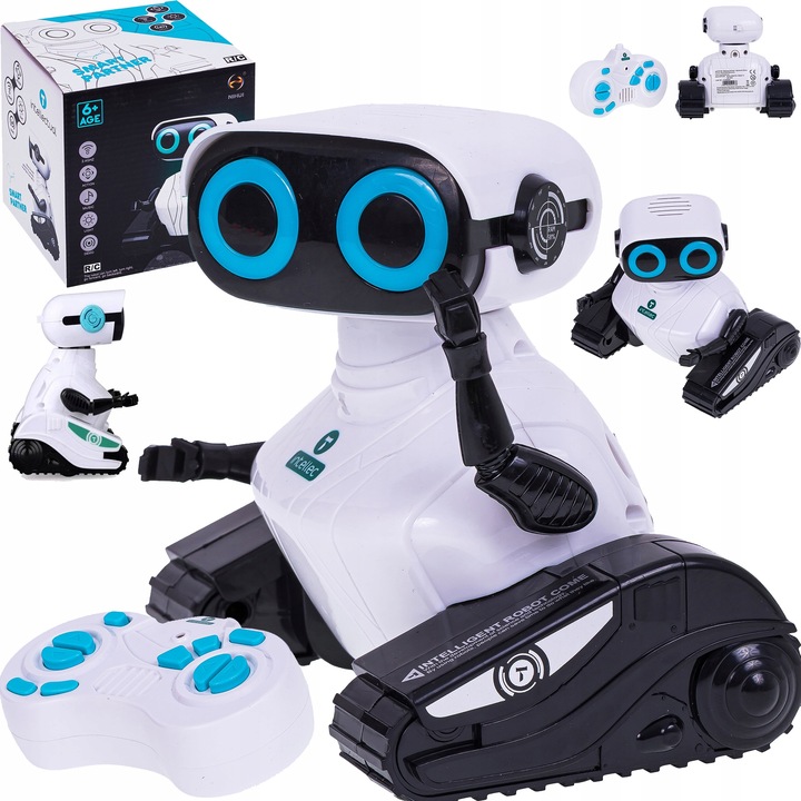 ROBOT INTERAKTYWNY NA ZDALNE STEROWANIE NA PILOT AUTO DLA DZIECI DŹWIĘK LED