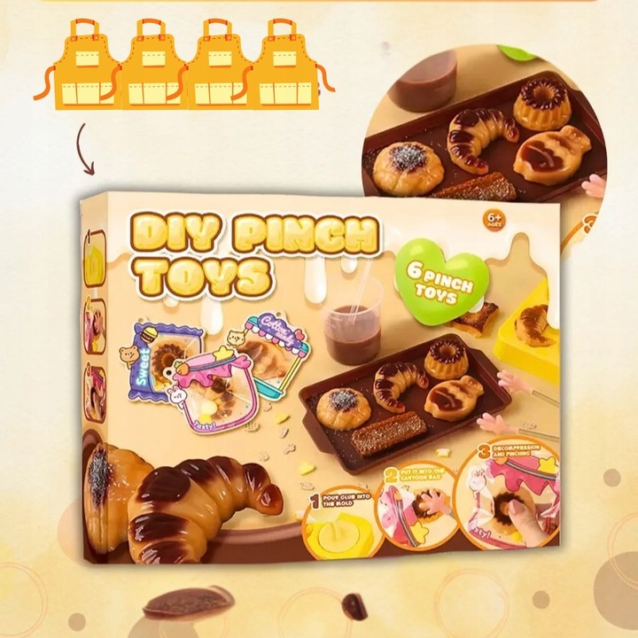 ZESTAW DO ROBIENIA GNIOTEK CUKIERNIA ANTYSTRESOWY SQUISHY DIY DLA DZIECI