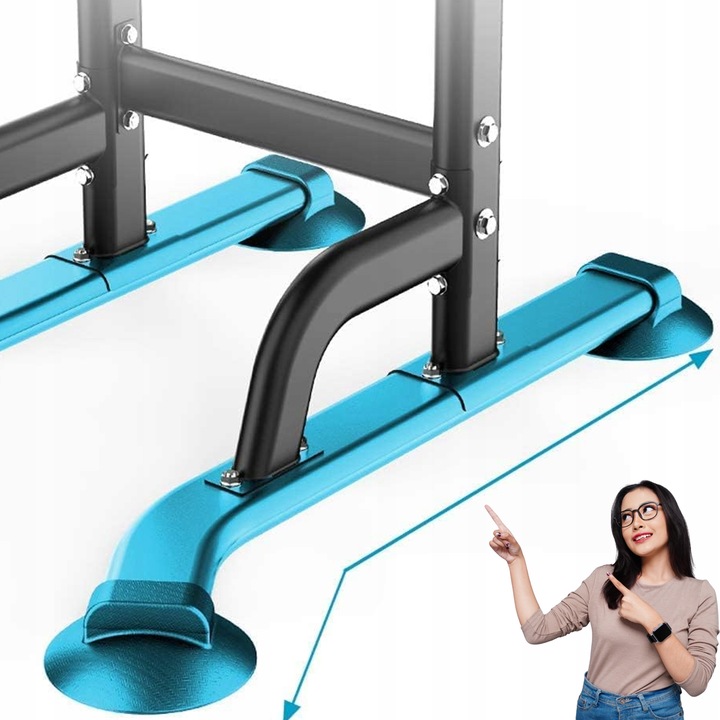 Poręcze do ćwiczeń dipów drążek do podciągania regulowany 187-227 cm