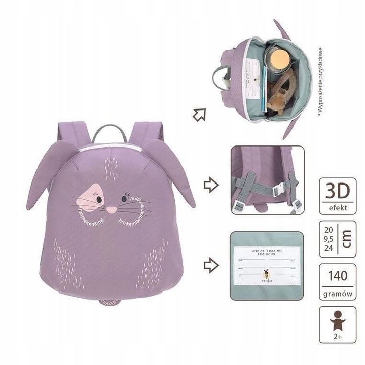 Plecak mini do przedszkola dla dzieci About Friends Królik, Lassig