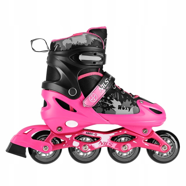 Łyżworolki Rolki Regulowane Rekreacyjne Kauczukowe Kółka Dziewczęce 39-42