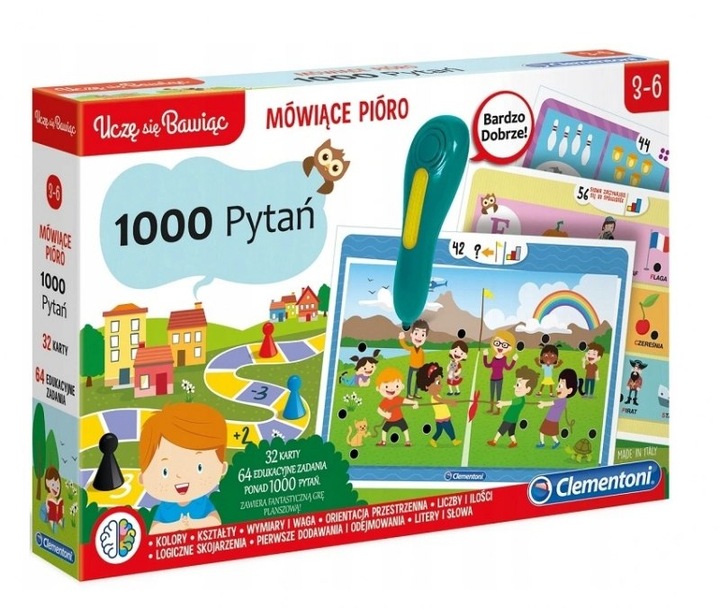 MÓWIĄCE PIÓRO 1000 PYTAŃ GRA EDUKACYJNA CLEMENTONI