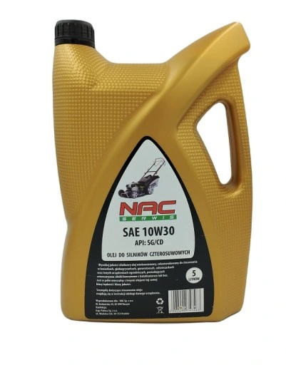 OLEJ DO KOSIARKI AGREGATU TRAKTORKA SILNIKI CZTEROSUWOWE SAE 10W30 5L NAC