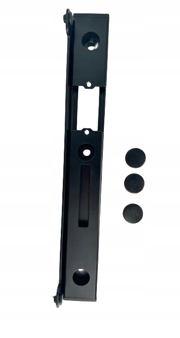 Kaseta elektrozaczepu niska kolor czarny RAL9005 do bramki furtki drzwi