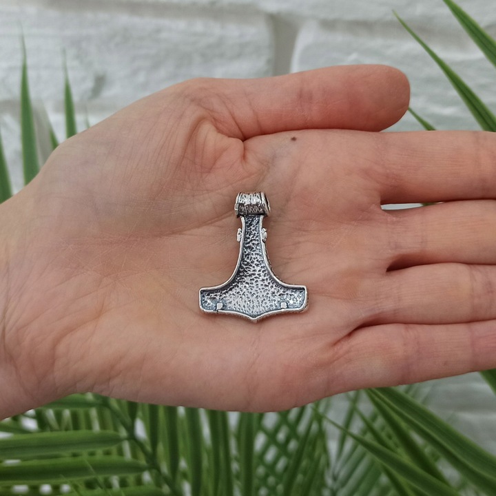 Wisiorek męski młot thora nordycki zawieszka męska mjolnir srebro 925