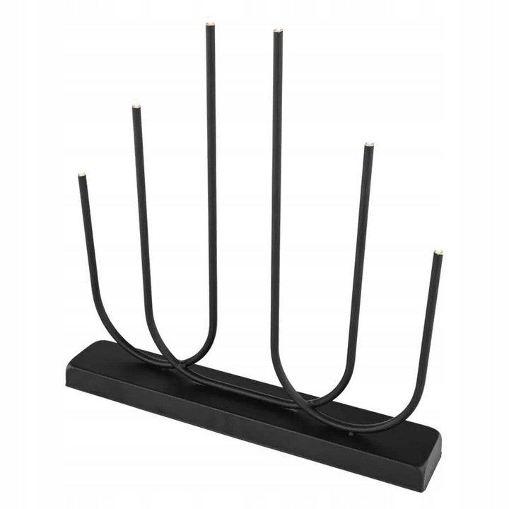 Świecznik świąteczny 6 LED 40 cm 2x AA metal ciepła biel IP20 timer EMOS