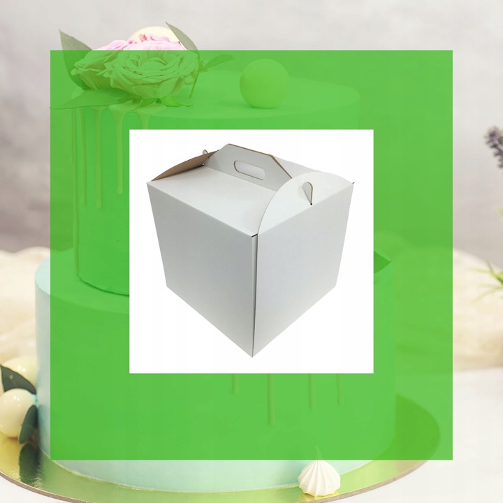 PUDEŁKO NA TORT CIASTO OPAKOWANIE 30x30x28 GRUBY MOCNY KARTON 5 SZTUK