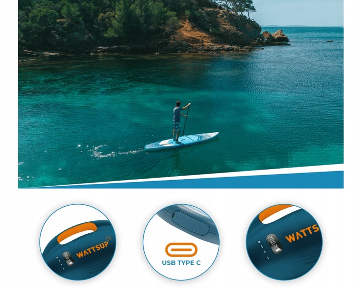 Pompka elektryczna do desek SUP z akumulatorem baterią WATTSUP Swift Plus