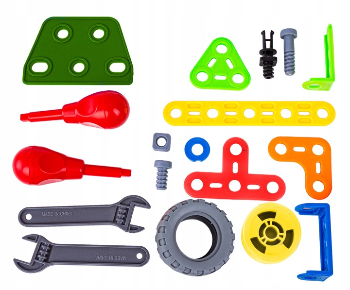 KLOCKI KONSTRUKCYJNE POJAZD BUDOWLANY DO SKRĘCANIA