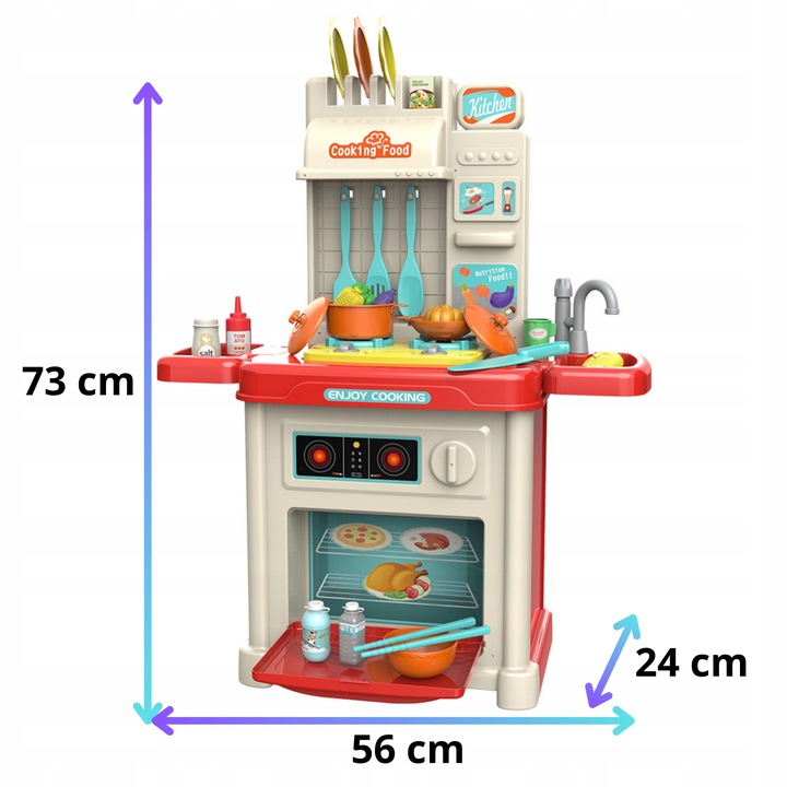KUCHNIA DLA DZIECI ZESTAW KRAN GARNKI + AKCESORIA INTERAKTYWNA WODA PARA