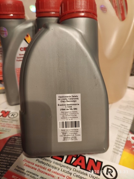 Cetan R 5Litrów = VERVA na 5000 Litrów Oleju Napędowego