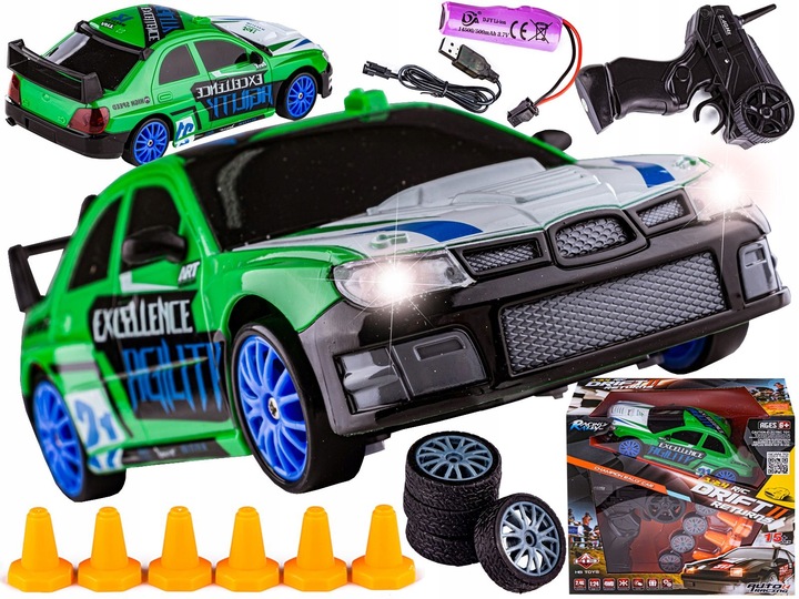 Samochód Do Drift Auto RC Drift 1:24 2,4 GHz 4WD Zdalnie Sterowane na PILOT