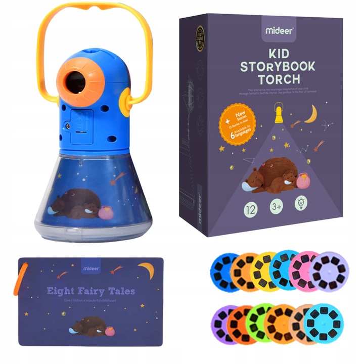 Projektor Bajek dla Dzieci Mideer Bezprzewodowy Rzutnik na Ścianę i Sufit