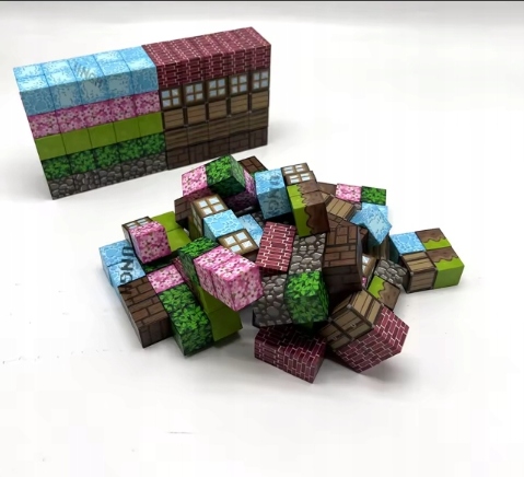 KLOCKI MAGNETYCZNE KLOCKI SZEŚCIANY 100 KLOCKÓW