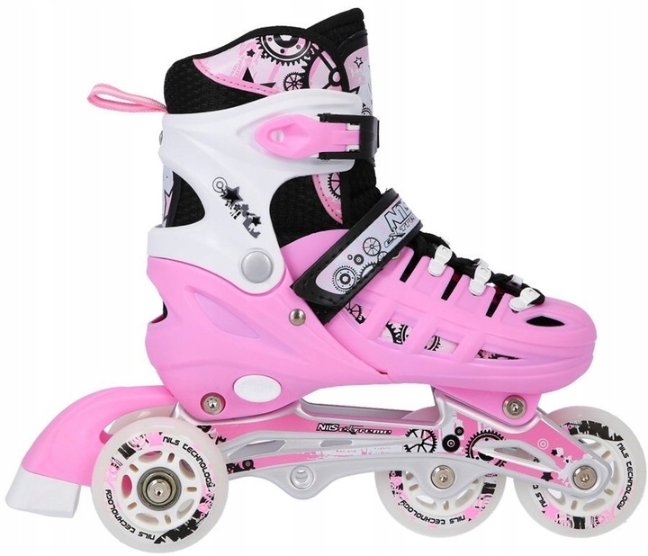 NILS 4w1 Łyżworolki Rolki Regulowane Wrotki Dziecięce Rekreacyjne 31-34