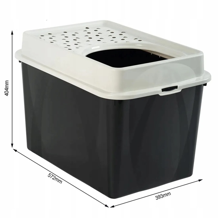 DUŻA ZAMKNIĘTA KUWETA DLA KOTA XXL WYSOKA HOP IN NA ŻWIREK MIX KOLORÓW