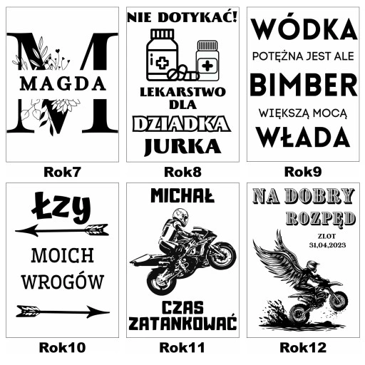 PREZENT NA URODZINY PIERSIÓWKA GRAWER 18 30 40 50