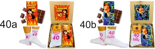 Prezent na URODZINY z okazji urodzin 40 lat CZTERDZIESTKA 18 30 50 60 wzory