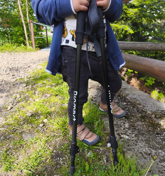 KIJKI DO NORDIC WALKING KIJE TREKKINGOWE DLA DZIECI SKŁADANE REGULOWANE x2