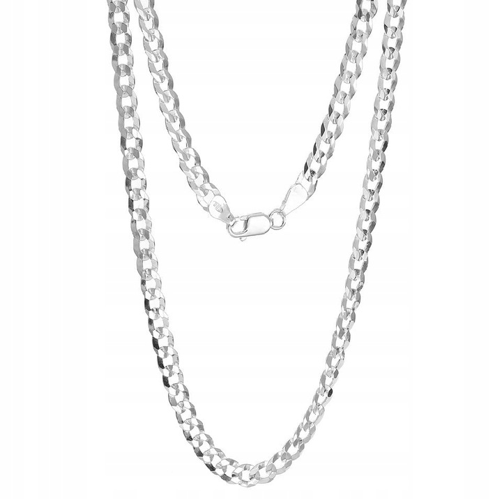 Srebrny męski łańcuszek pancerka 50 cm 925 + pudełko