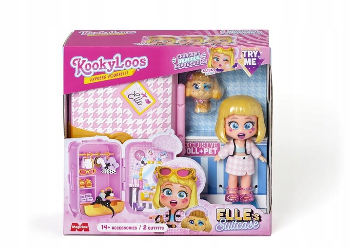 Magicbox KOOKYLOOS S Elle's Suitcase Walizka ELLE Figurka + Zwierzak
