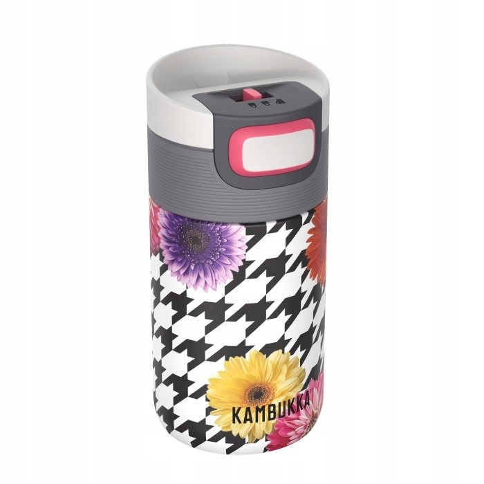 Kubek termiczny na kawę, herbatę Kambukka Etna 300 ml - Floral Patchwork
