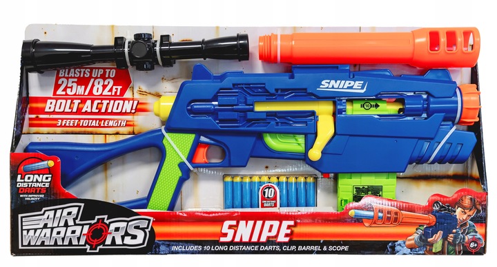 SNAJPERKA SNIPE PISTOLET KARABIN SNAJPERSKI PLUS STRZAŁKI NERF zestaw