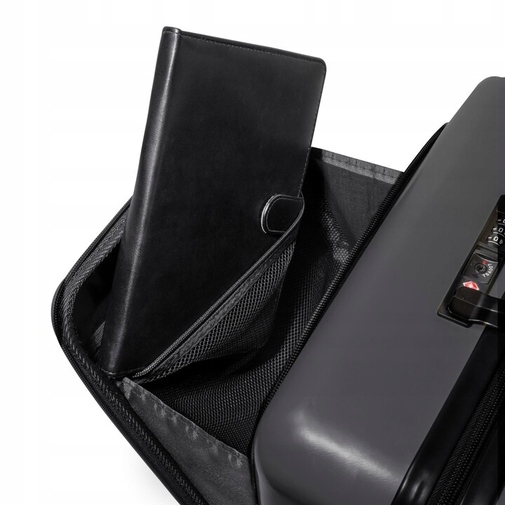 Walizka - Materiał ABS | kółka 360° | zamek TSA | uchwyt na telefon i napój