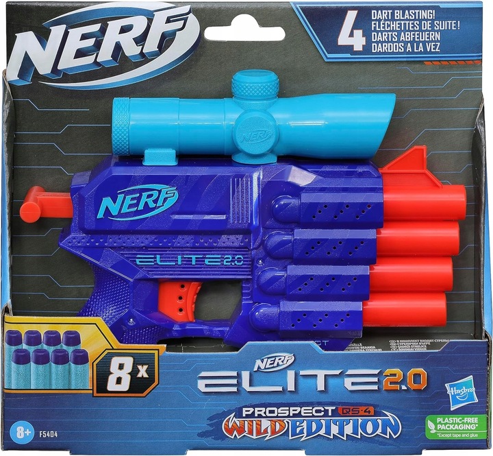 PISTOLET NERF ELITE 2.0 PROSPECT QS-4 WILD EDITION +CELE +OPASKA +STRZAŁKI