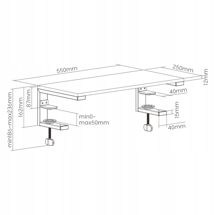 MOZOS PODSTAWA POD MONITOR LAPTOP PÓŁKA UCHWYT DO KOMPUTERA DRUKARKI STOLIK