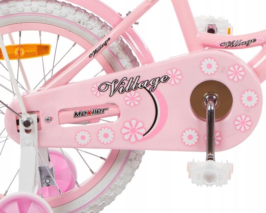 Rower dla dziewczynki Mexller 16" Village Rowerek dziecięcy + prowadnik