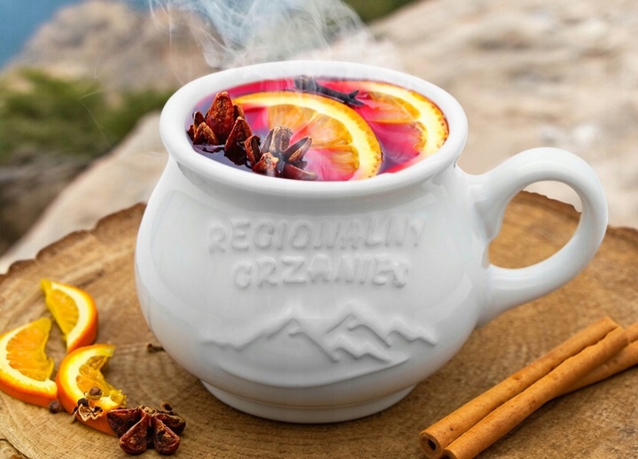 Komplet 2x KUBEK kamionkowy DO GRZAŃCA na grzane wino piwo zestaw do wina