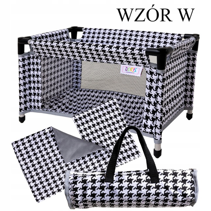 Doris ŁÓŻECZKO DLA LALEK KOJEC + POŚCIEL + TORBA