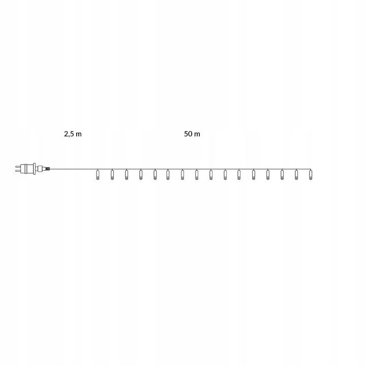 LAMPKI NA CHOINKĘ 1000 LED BIAŁE ZIMNE ZEWNĘTRZNE CHOINKOWE 50m PROGRAMATOR