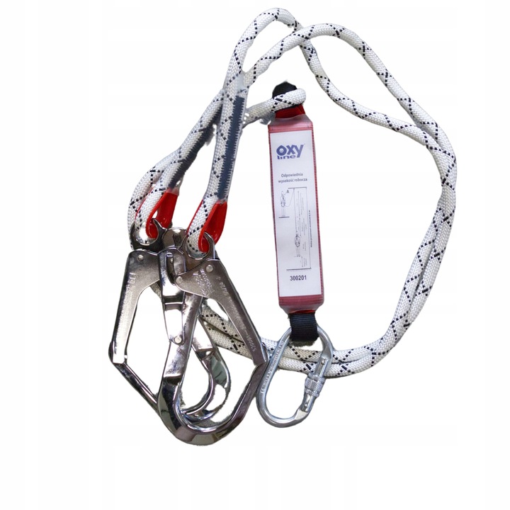 Szelki bezpieczeństwa BHP z AMORTYZATOREM Y - zestaw BASIC + 03 OXYLINE