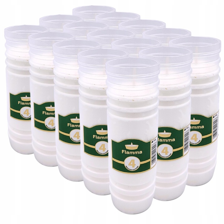 WKŁADY DO ZNICZY PARAFINOWE 4 DNI 96H 30 SZTUK ZNICZE + ZAPALNICZKA GRATIS