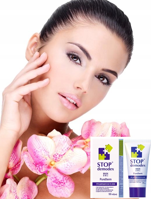 MASKA DO TWARZY 9w1 Pure Derm STOP DEMODEX Demodekoza Nużyca Trądzik 50ml