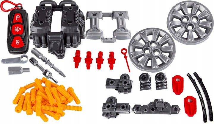 CIĘŻARÓWKA DO ROZKRĘCANIA REALISTYCZNE CZĘŚCI SILNIK ZESTAW MECHANIKA 61 EL