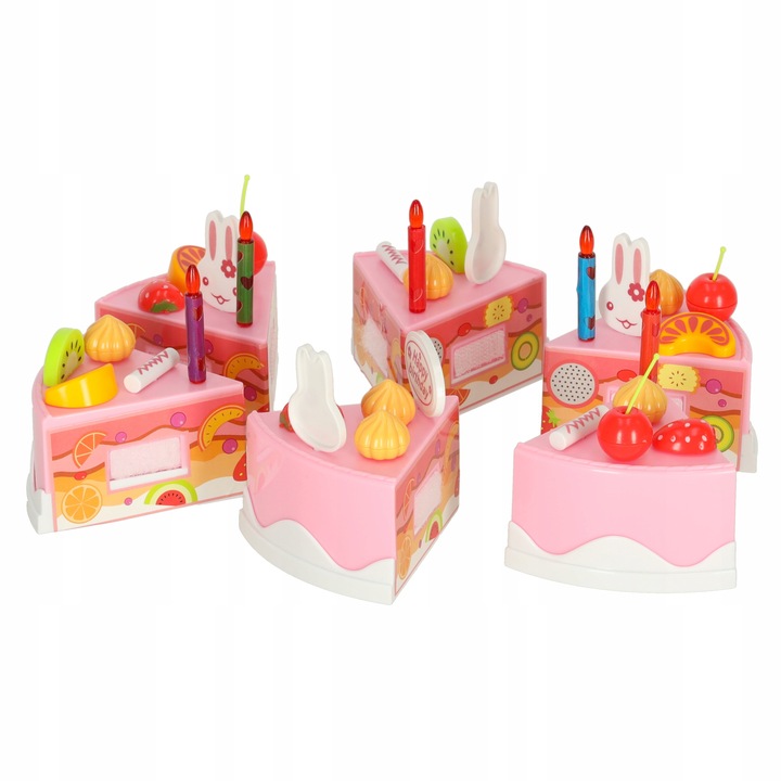 TORT URODZINOWY DO KROJENIA NA RZEPY ZESTAW CUKIERNIA ZABAWKOWE JEDZENIE