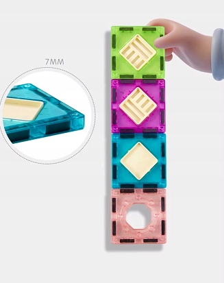 KLOCKI MAGNETYCZNE DLA DZIECKA 3D EDUKACYJNE TOR KULKOWY kulodrom